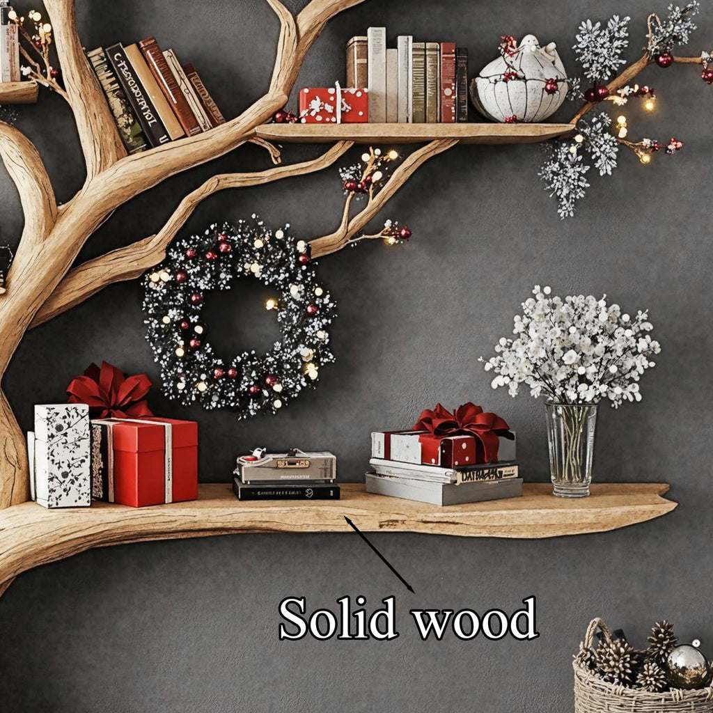 Tree Branch Shelf Floating Bookshelf Gift, solid wood, built to order