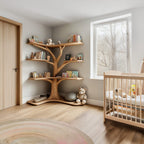 Kids Custom Tree Bookcase Decor Home Birthday Gift, solid wood, built to order