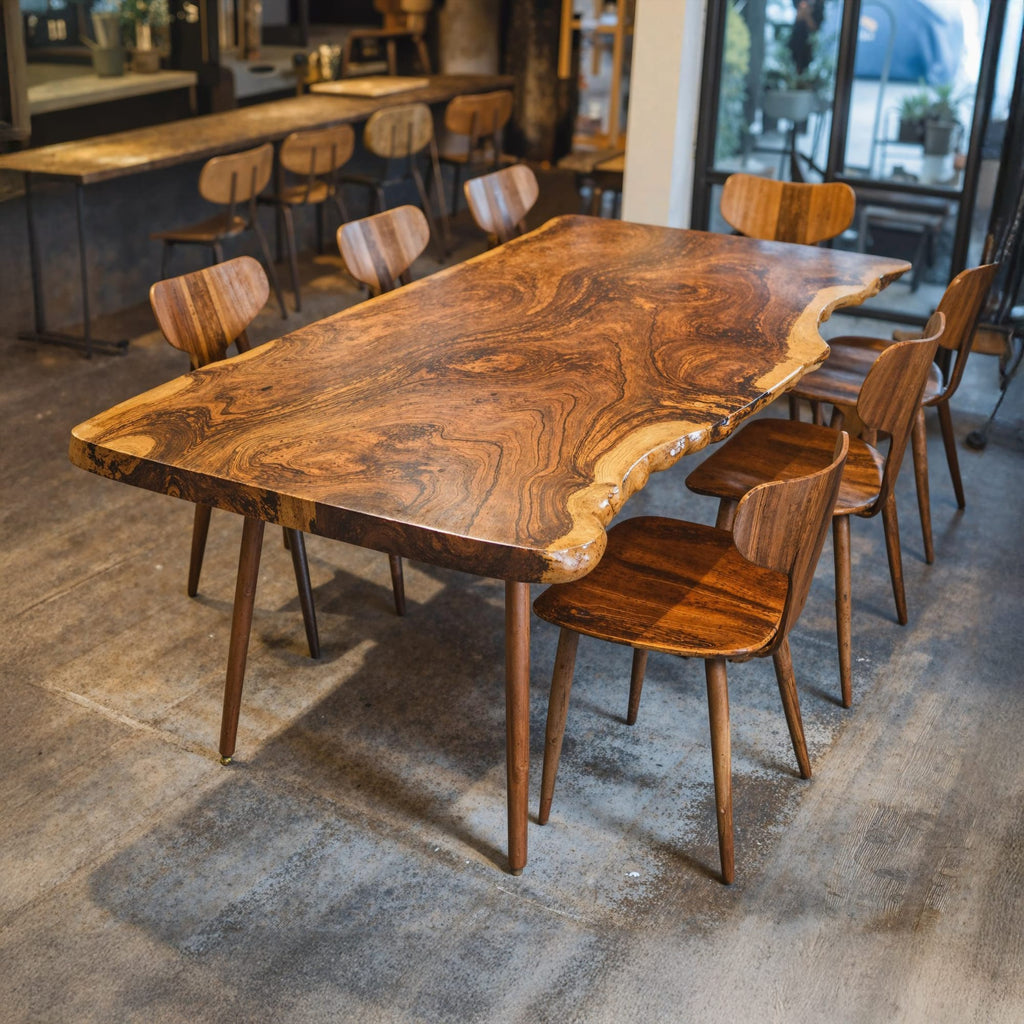 Contemporary Large Dining Table, solid wood, built to order