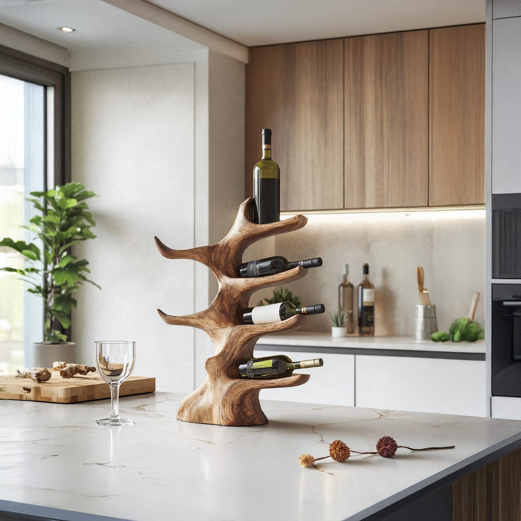 Mid Century Wine Stand, solid wood, built to order