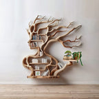 Tree Branch Shelf Wall Mount Book Shelf, solid wood, built to order