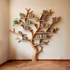 Tree Branch Bookshelf Decor Modern Bookshelf, solid wood, built to order