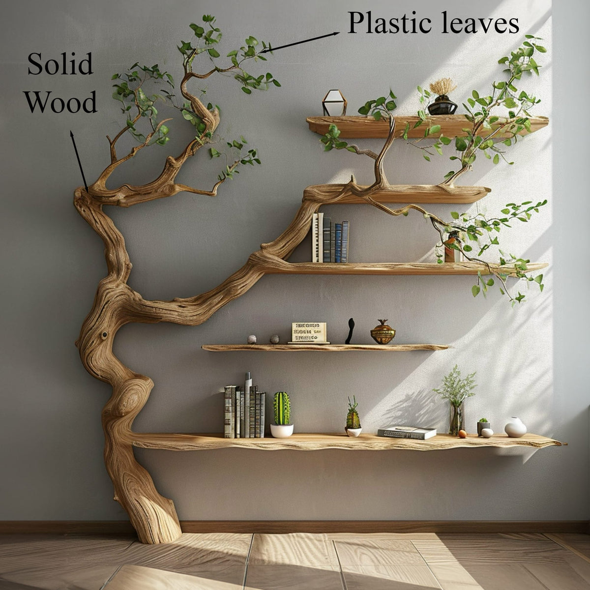 Tree Branch Shelf Driftwood Shelf Corner Shelf, solid wood, built to order