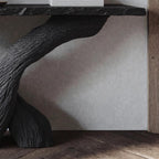 Mid-century Modern Black Console Table, solid wood, built to order