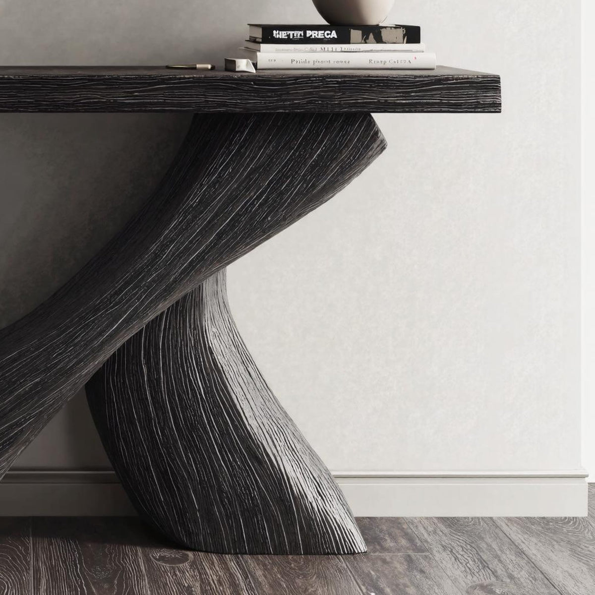 Farmhouse Black Console Table, solid wood, built to order