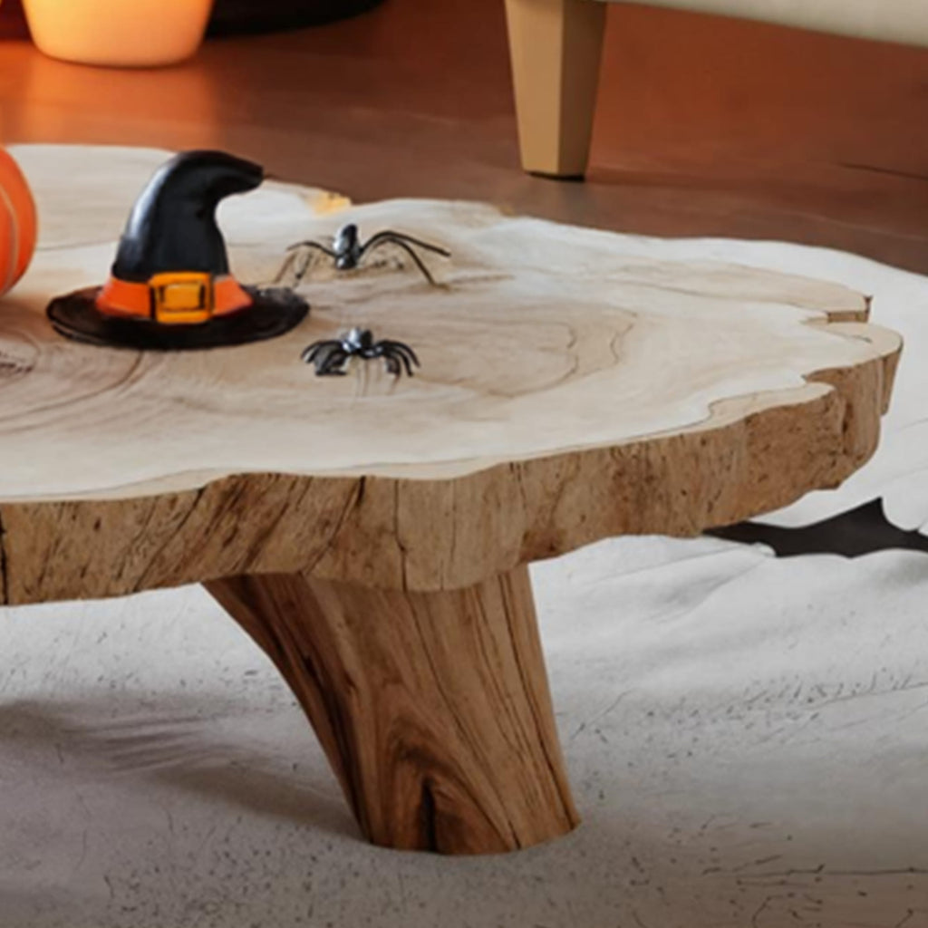 Live Edge Solid Accent Coffee Table