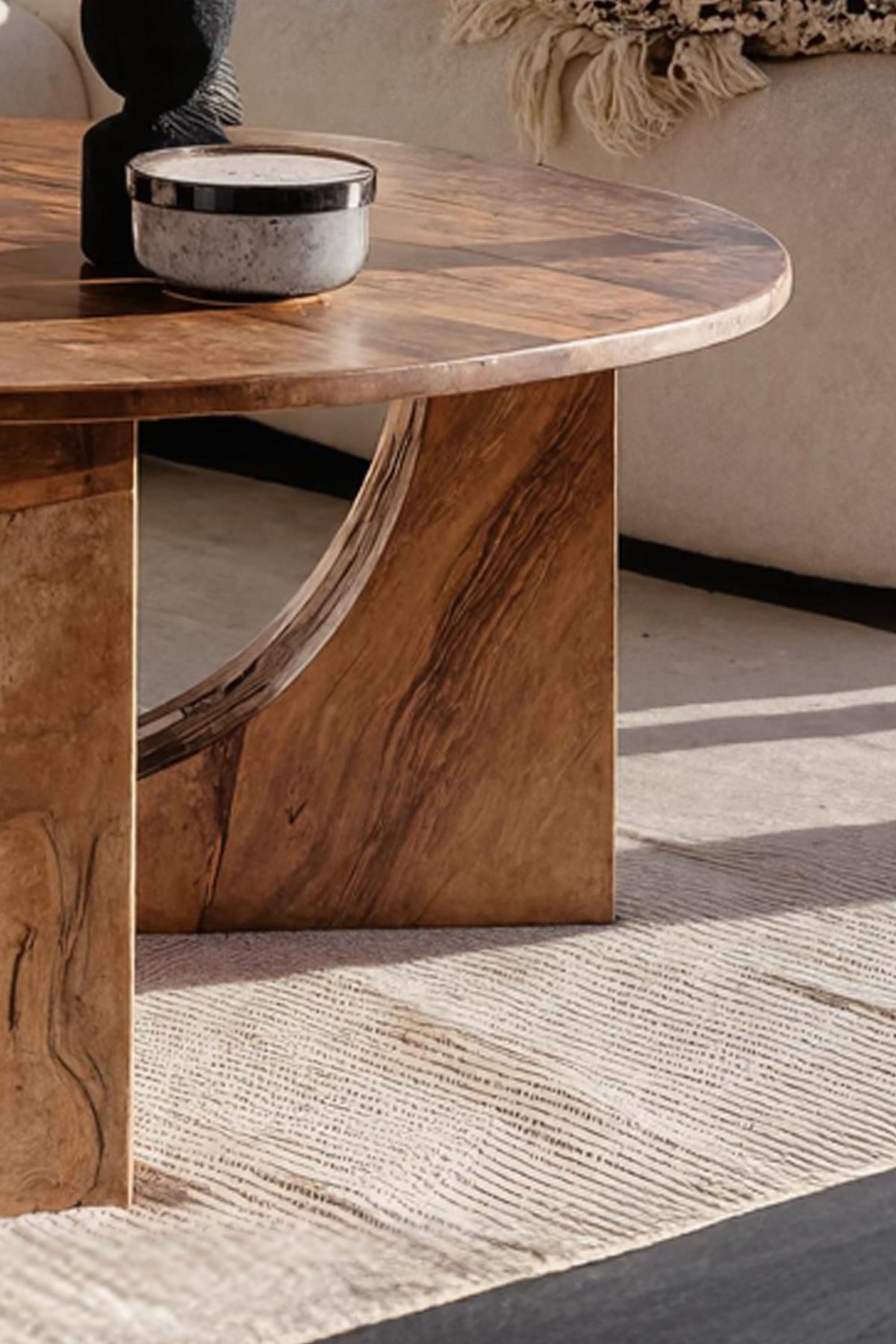 Mid Century Solid Centerpiece Coffee Table