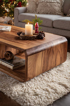 Live Edge Accent Modern Coffee Table