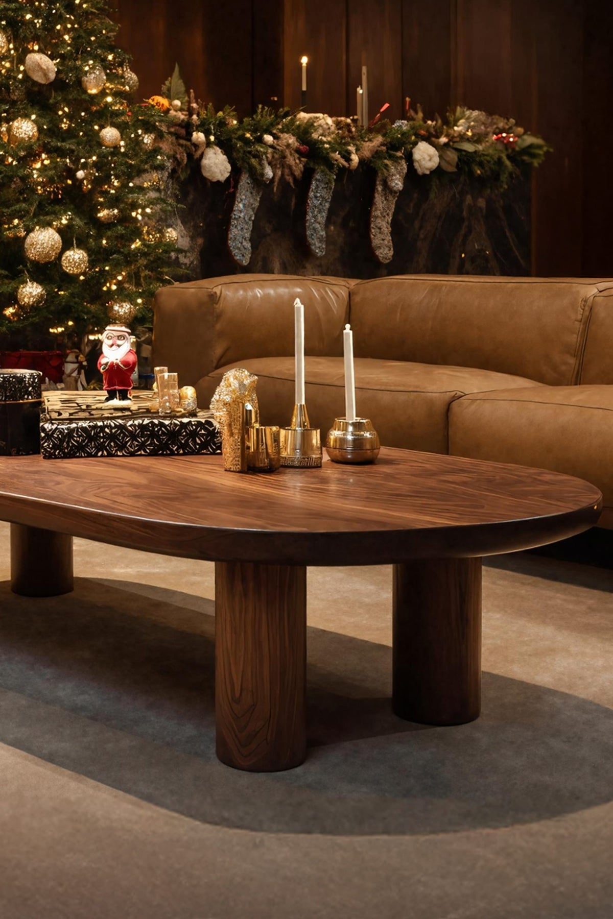 Live Edge Solid Trunk Coffee Table