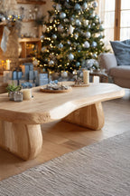 Solid Live Edge Slab Coffee Table