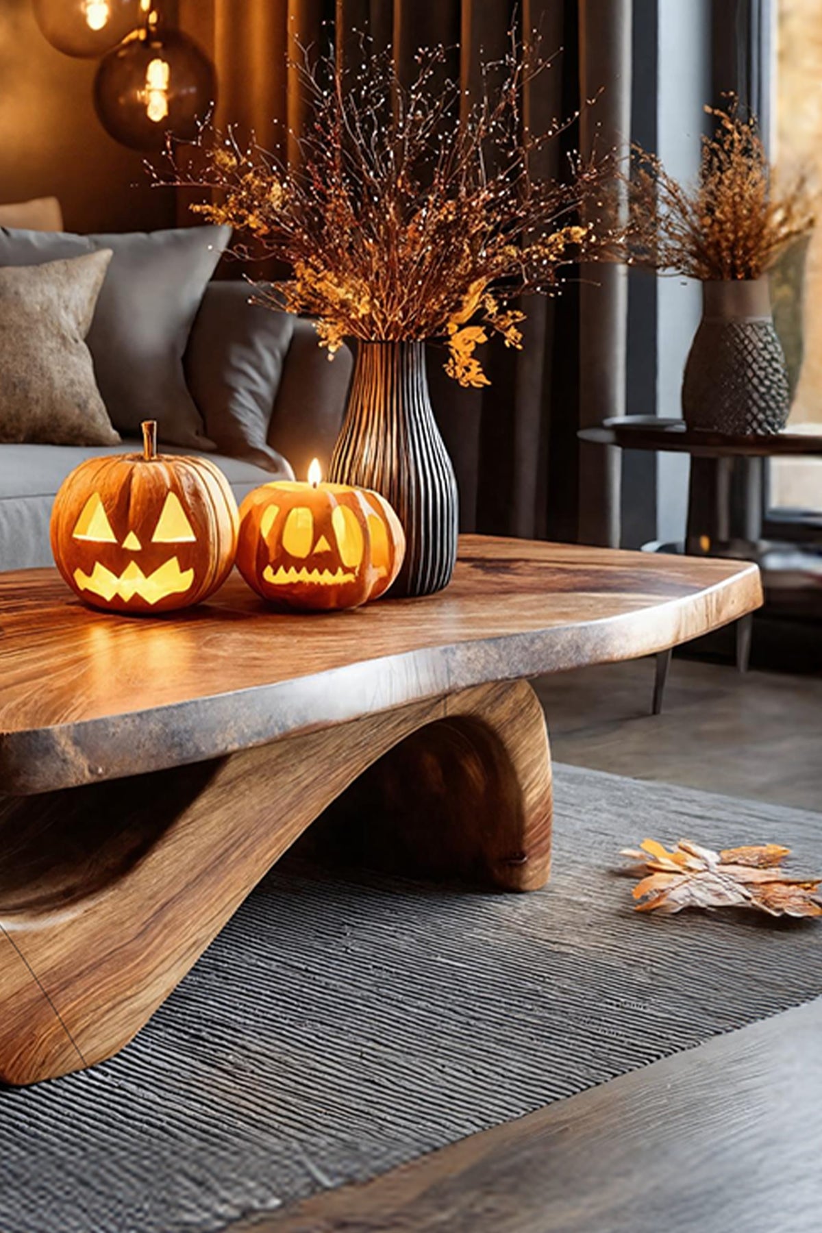 Mid Century Solid Coffee Table Livingroom Decor Trick Or Treat, solid wood, built to order