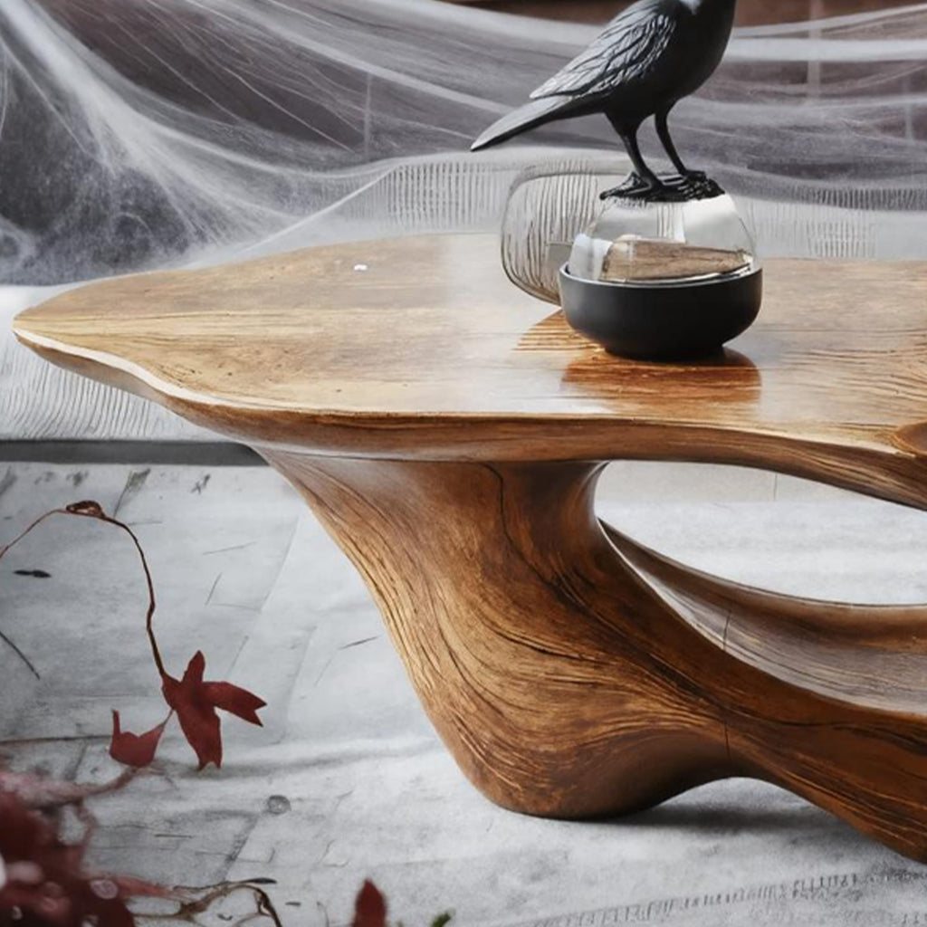 Live Edge Solid Slab Coffee Table