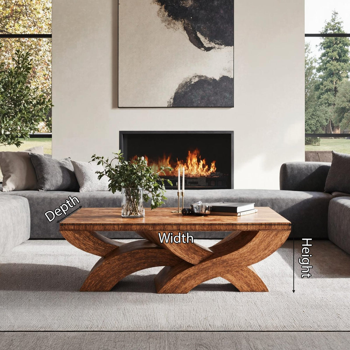 Handcrafted Coffee Table for Warm Ambience, solid wood, built to order