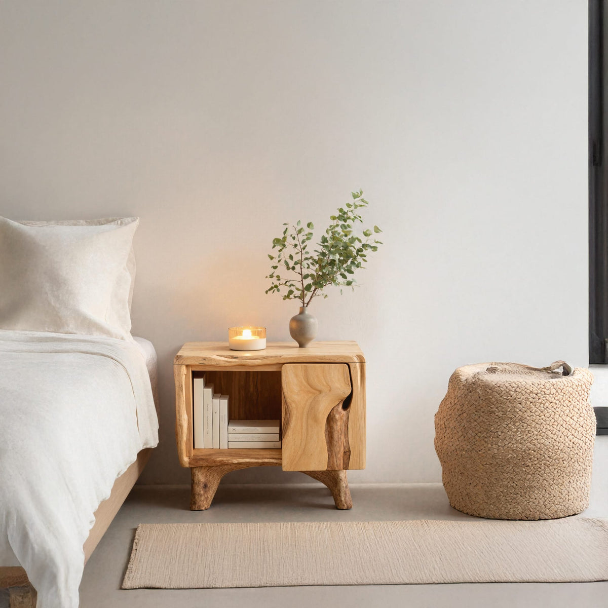 Mid-century Live Edge Mid Century Nightstand