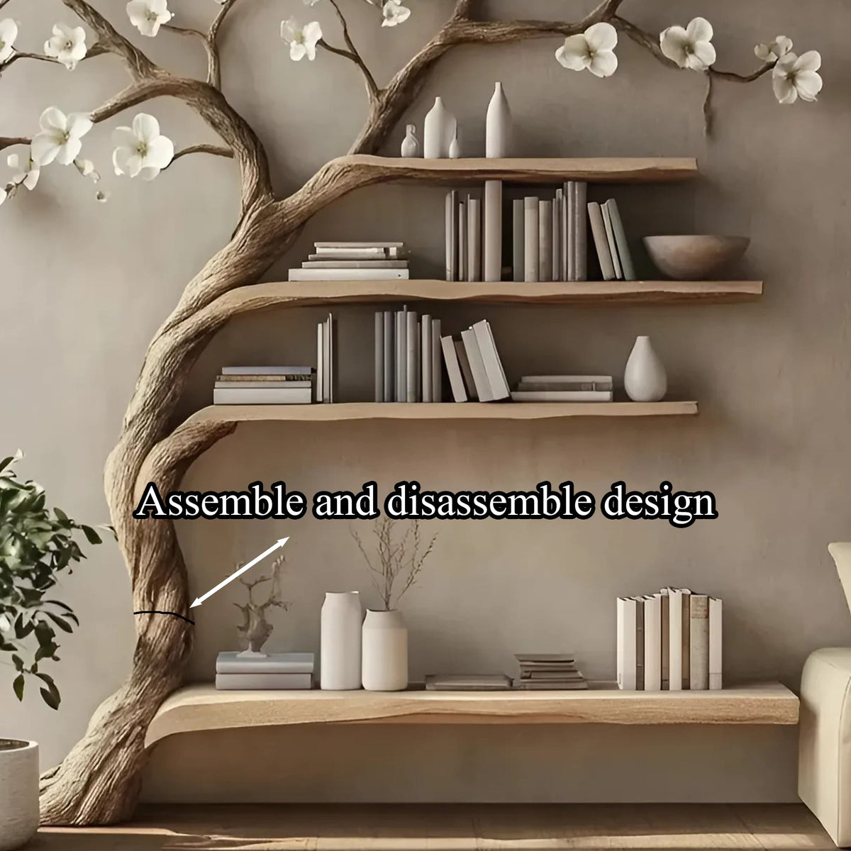 Handmade Book Shelf Classic Design Decor Official, solid wood, built to order