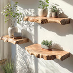 Live Edge Duty Solid Floating Shelf