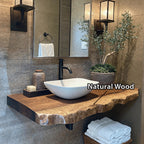 Floating Vanity Shelf, solid wood, built to order