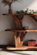 Solid Sleek Mid Century Console Table