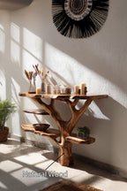 Live Edge Slab Modern Console Table