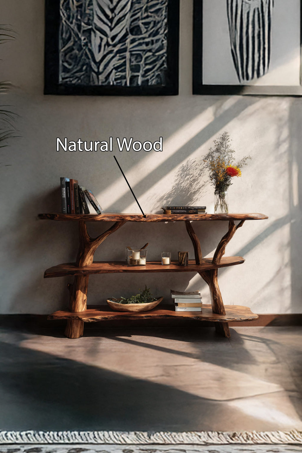 Live Edge Contemporary Console Table