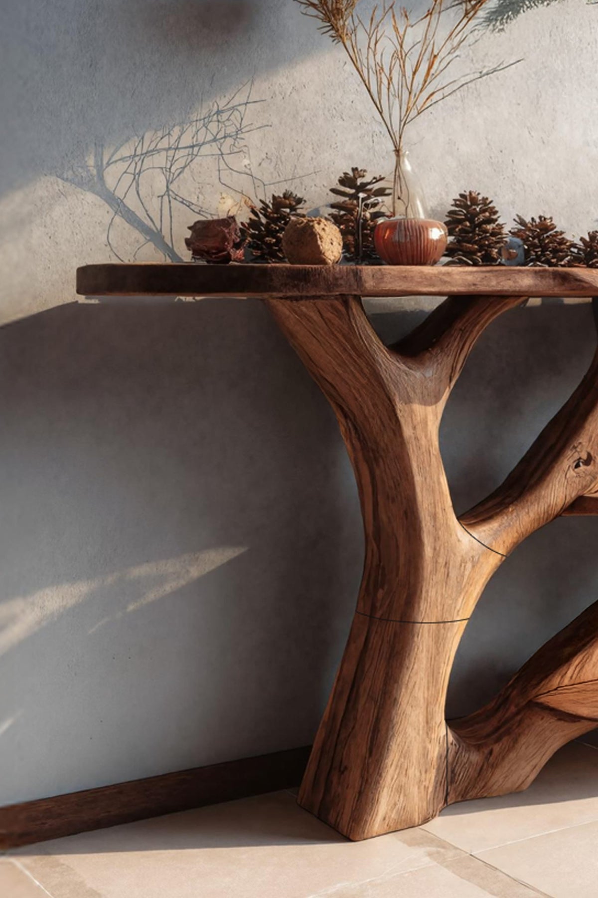 Live Edge Modern Hallway Console Table