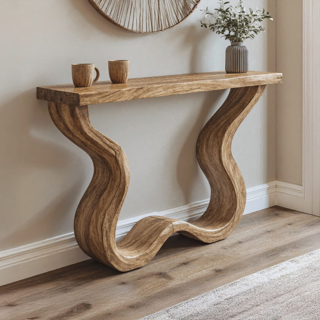 Rustic Console Table Entry Side Table, solid wood, built to order