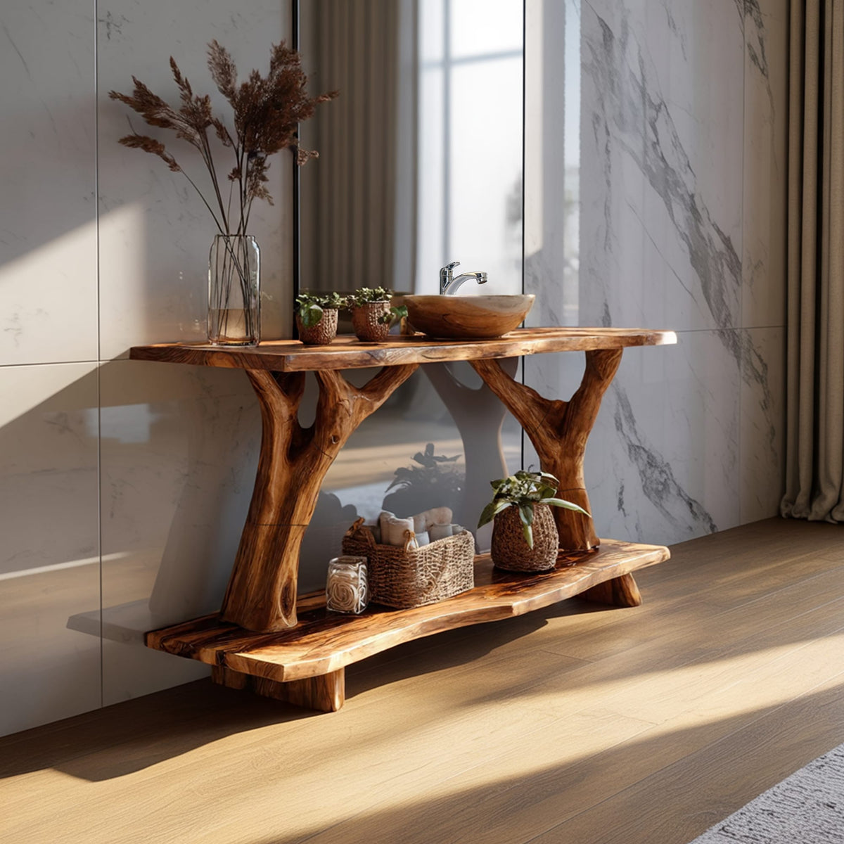 Live Edge Slab Vanity