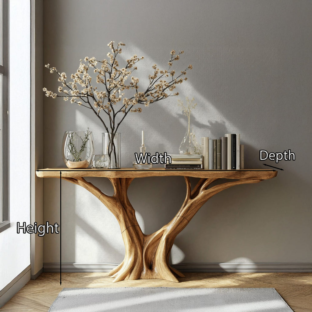 Decorative Console Table, solid wood, built to order
