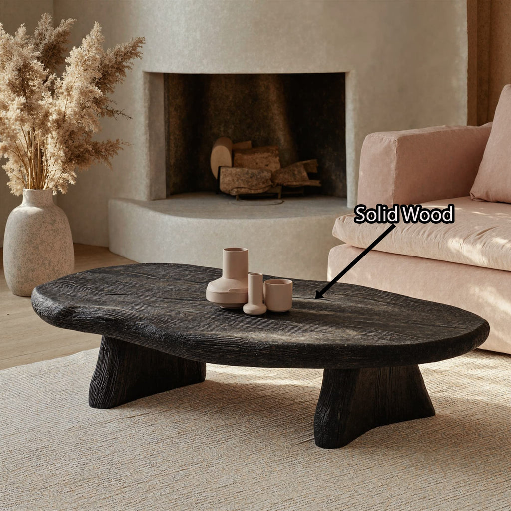 Black Modern Coffee Table Home Decor, solid wood, built to order