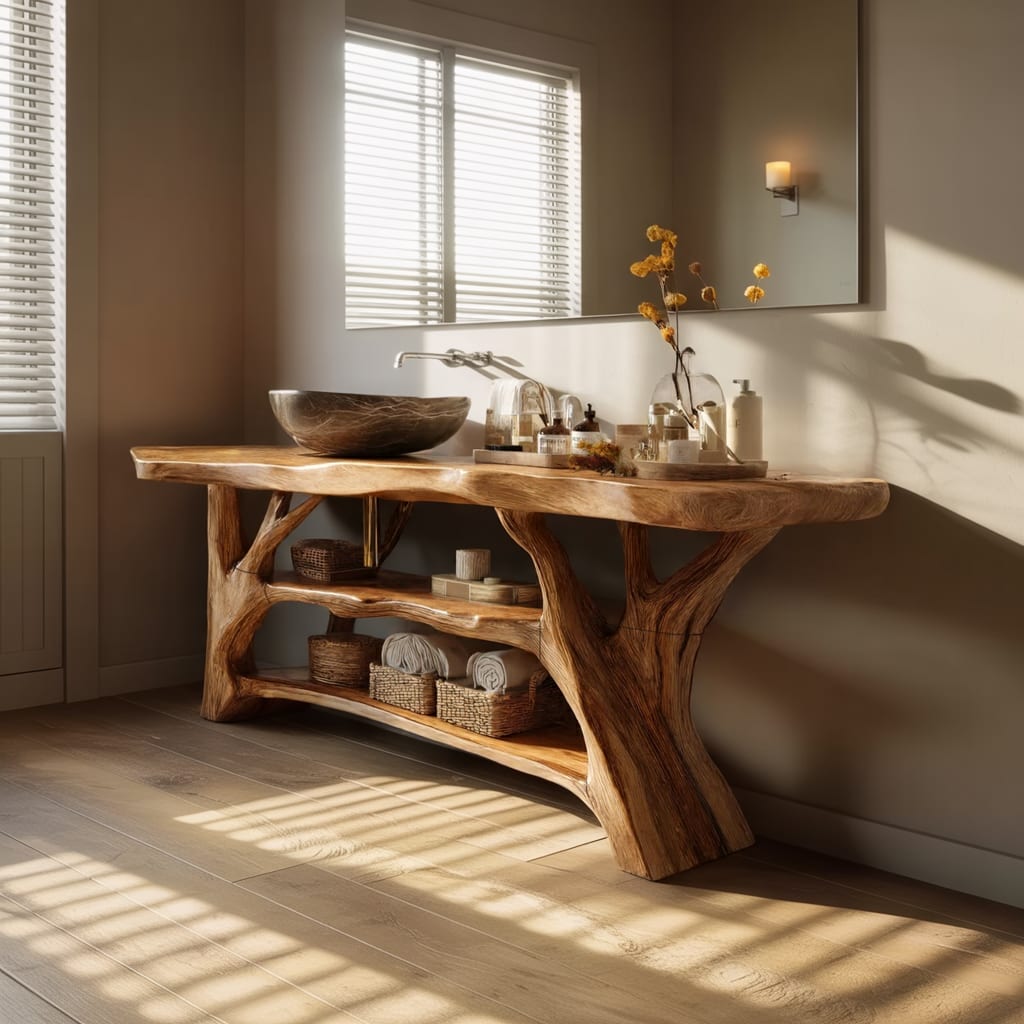 Farmhouse Bathroom Vanity, solid wood, built to order
