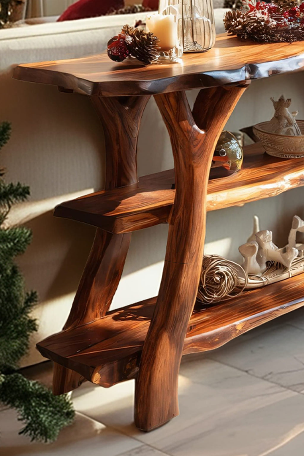 Sleek Mid Century Console Table
