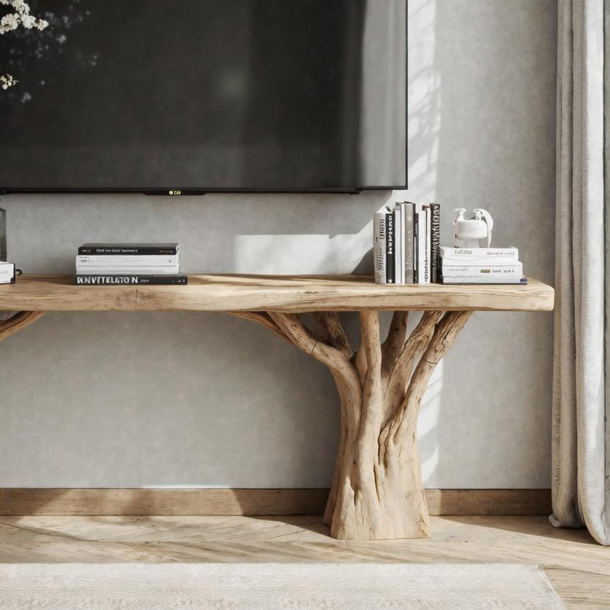 Solid Floating Wall-mounted TV Cabinet