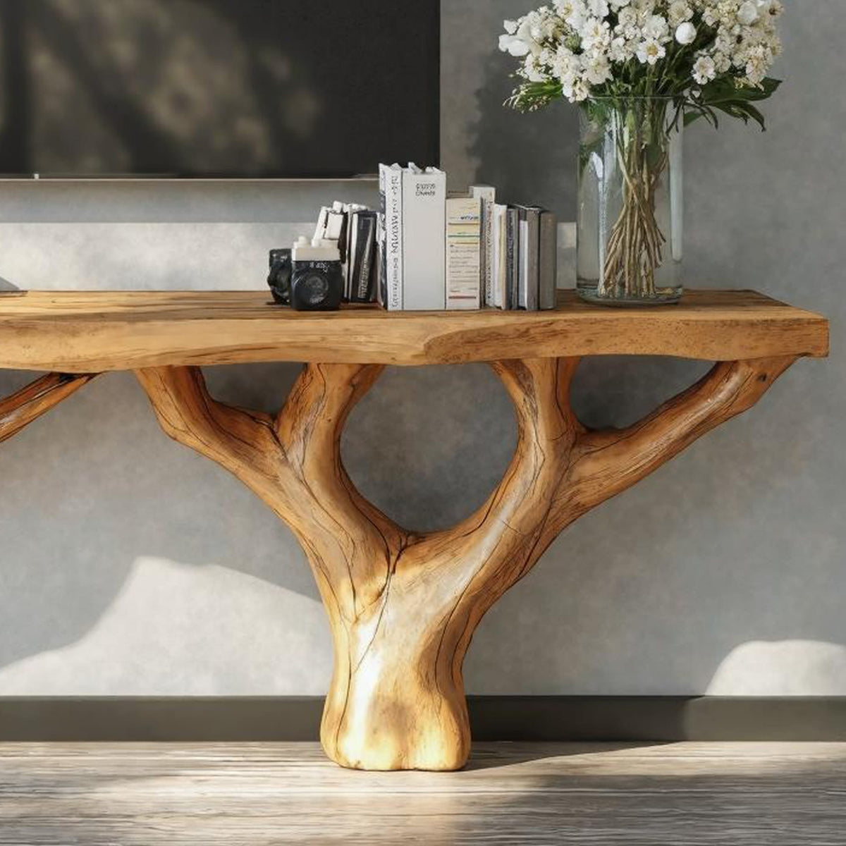 Live Edge Hallway TV Cabinet