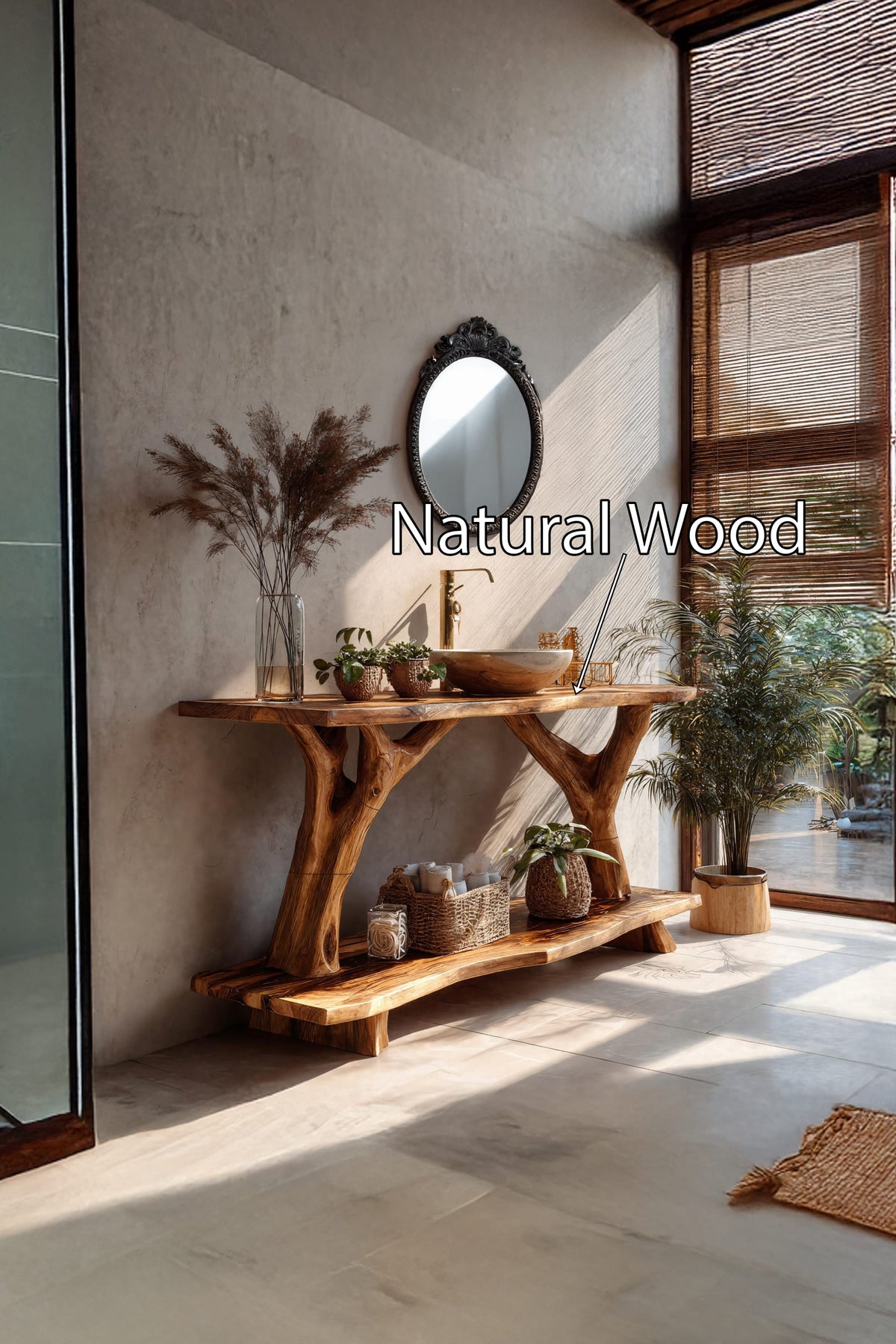 Live Edge Slab Vanity