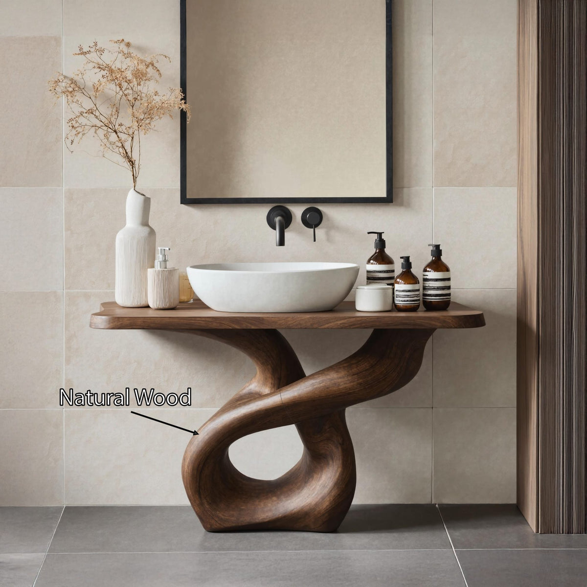 Solid Bath Storage Vanity