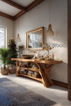 Farmhouse Bathroom Vanity, solid wood, built to order