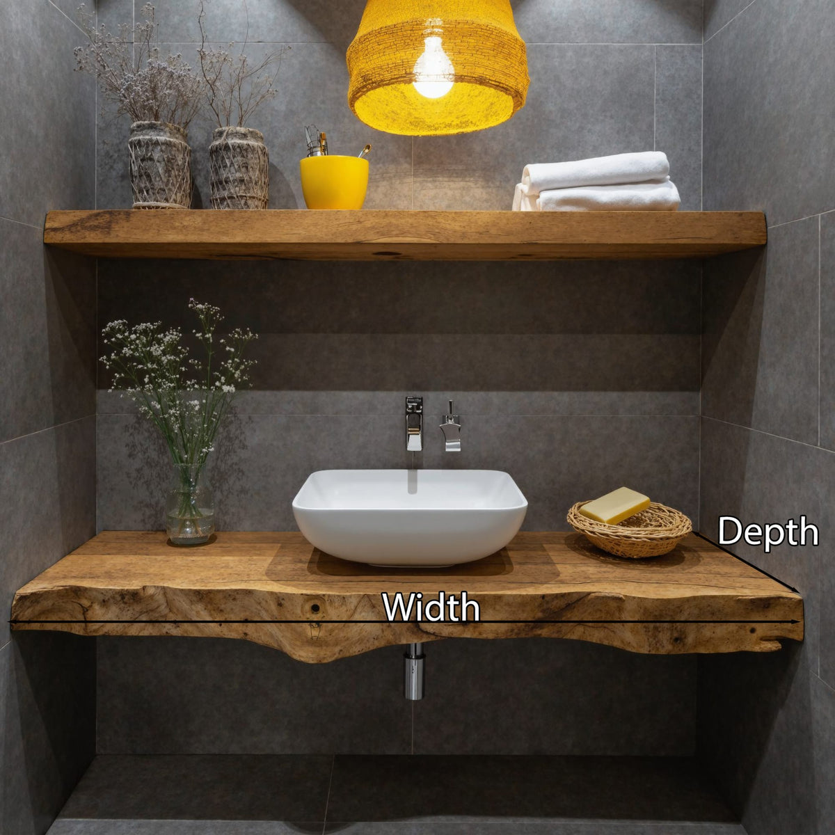 Floating Under-sink Mid Century Vanity