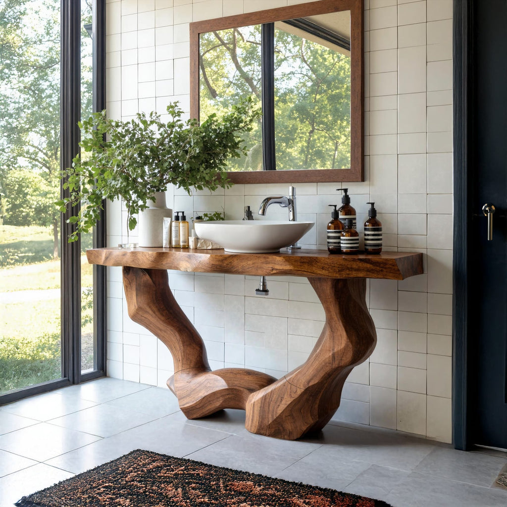Mid Century Solid Single Vanity