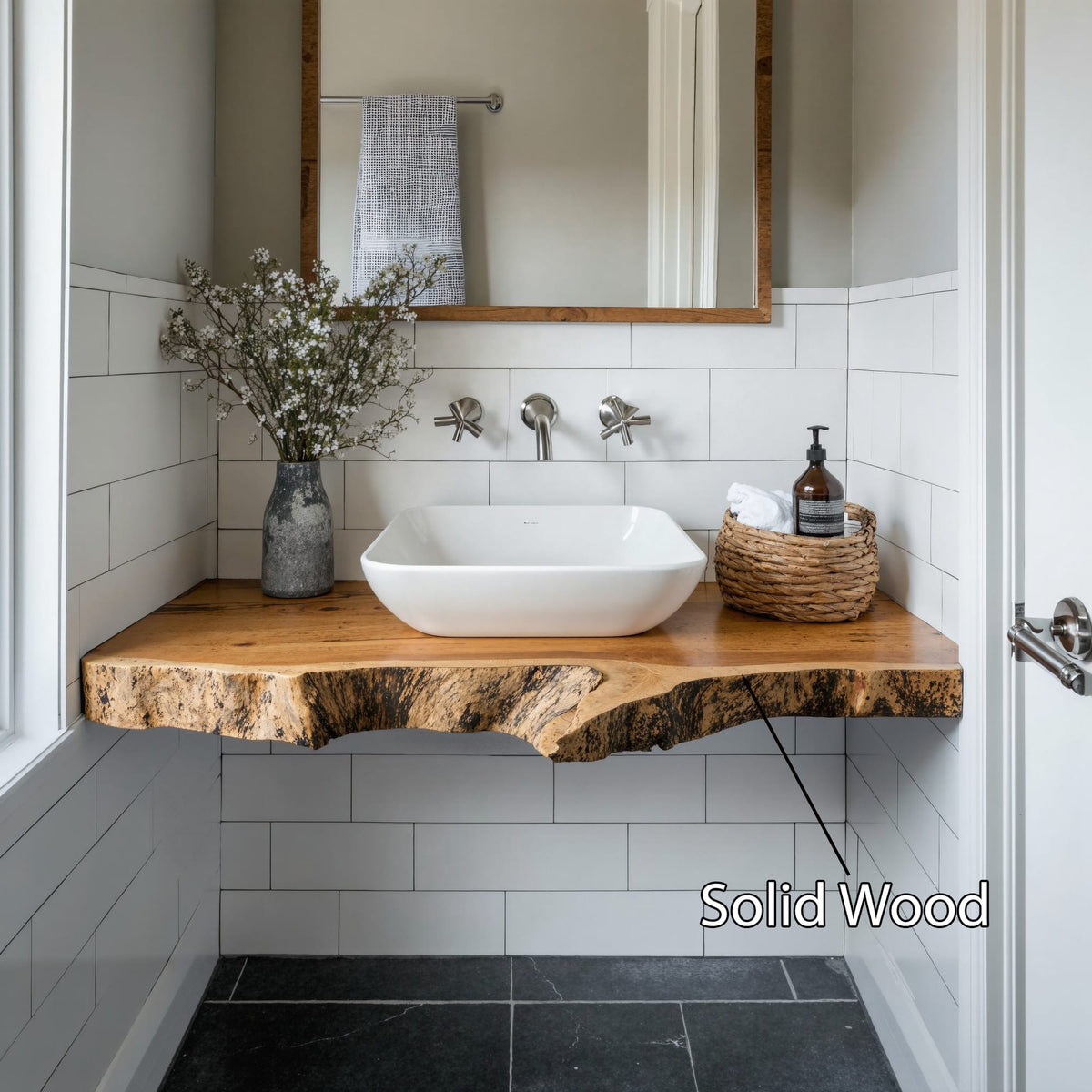 Handcrafted Vanity Local Store Pick, solid wood, built to order