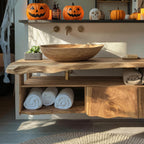 Live Edge Floating Bath Shelf