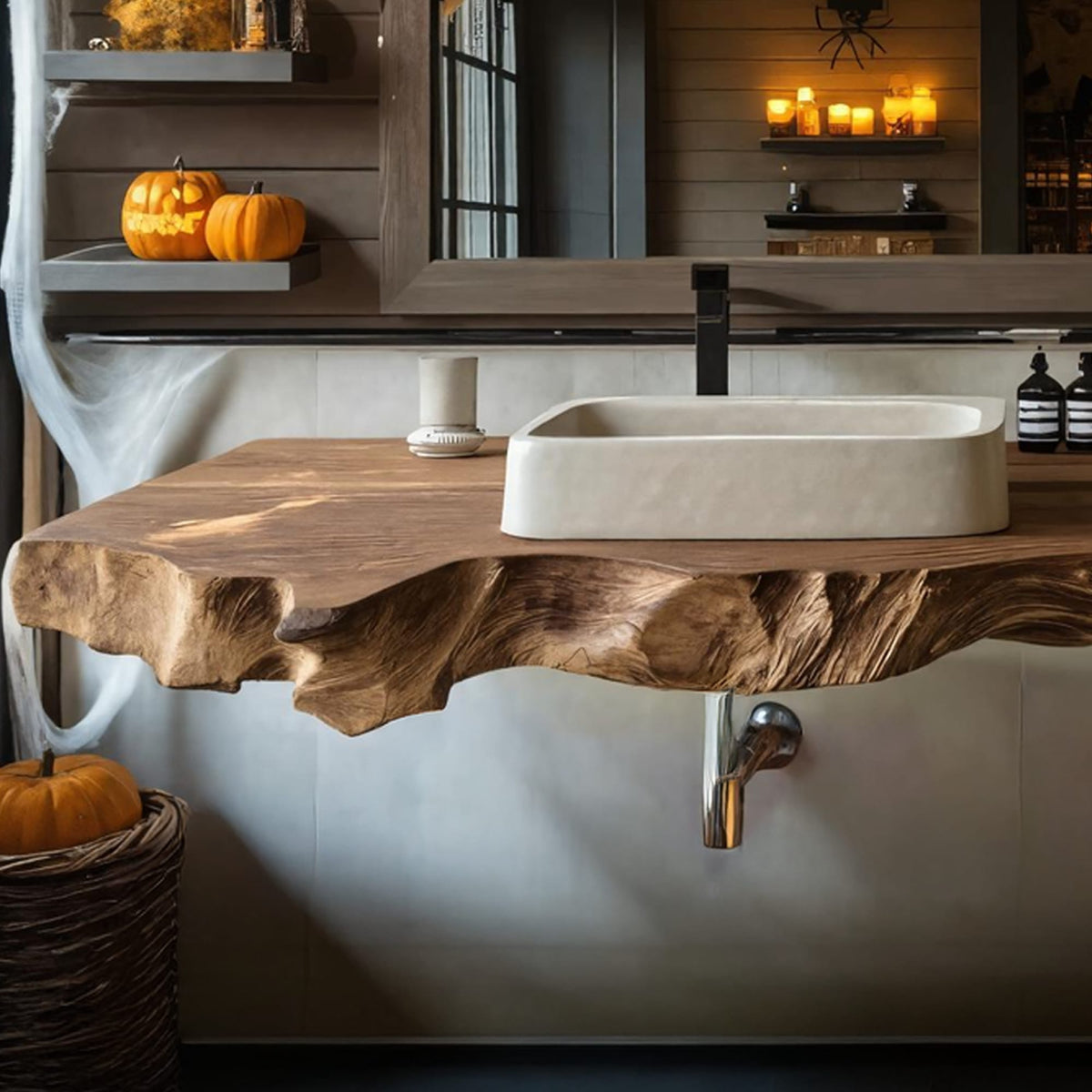 Mid Century Idea Bath Shelf