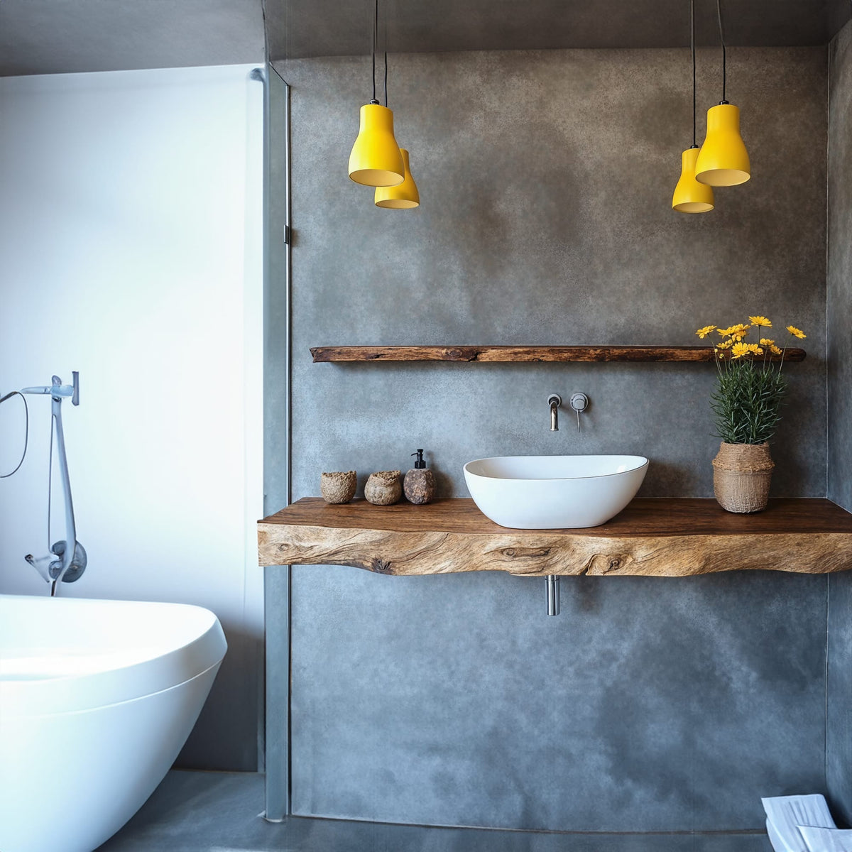 Handcrafted Vanity Bespoke Bathroom Piece, solid wood, built to order