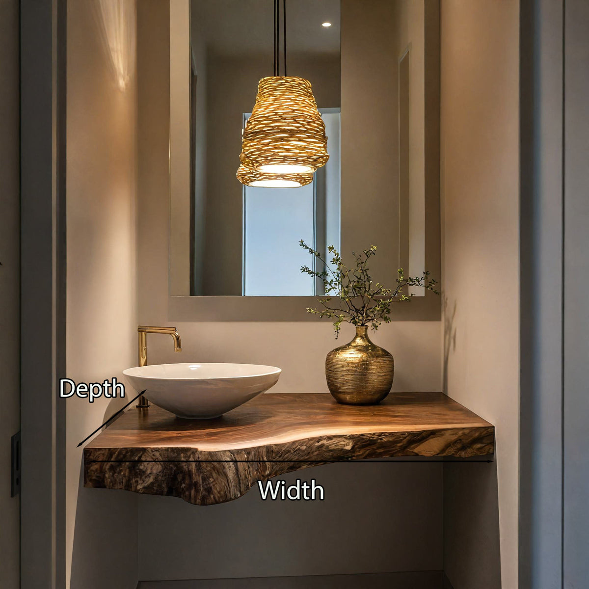 Handcrafted Vanity, solid wood, built to order