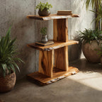 Live Edge Multi-tier Wall Shelf