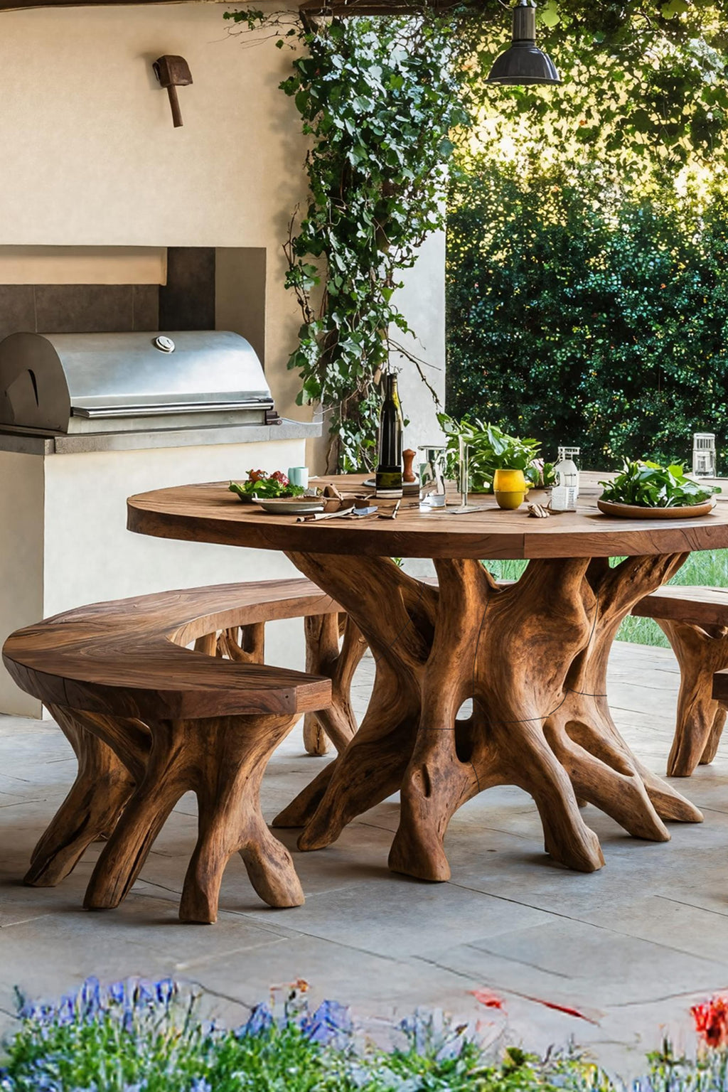 Solid Kitchen Live Edge Dining Table