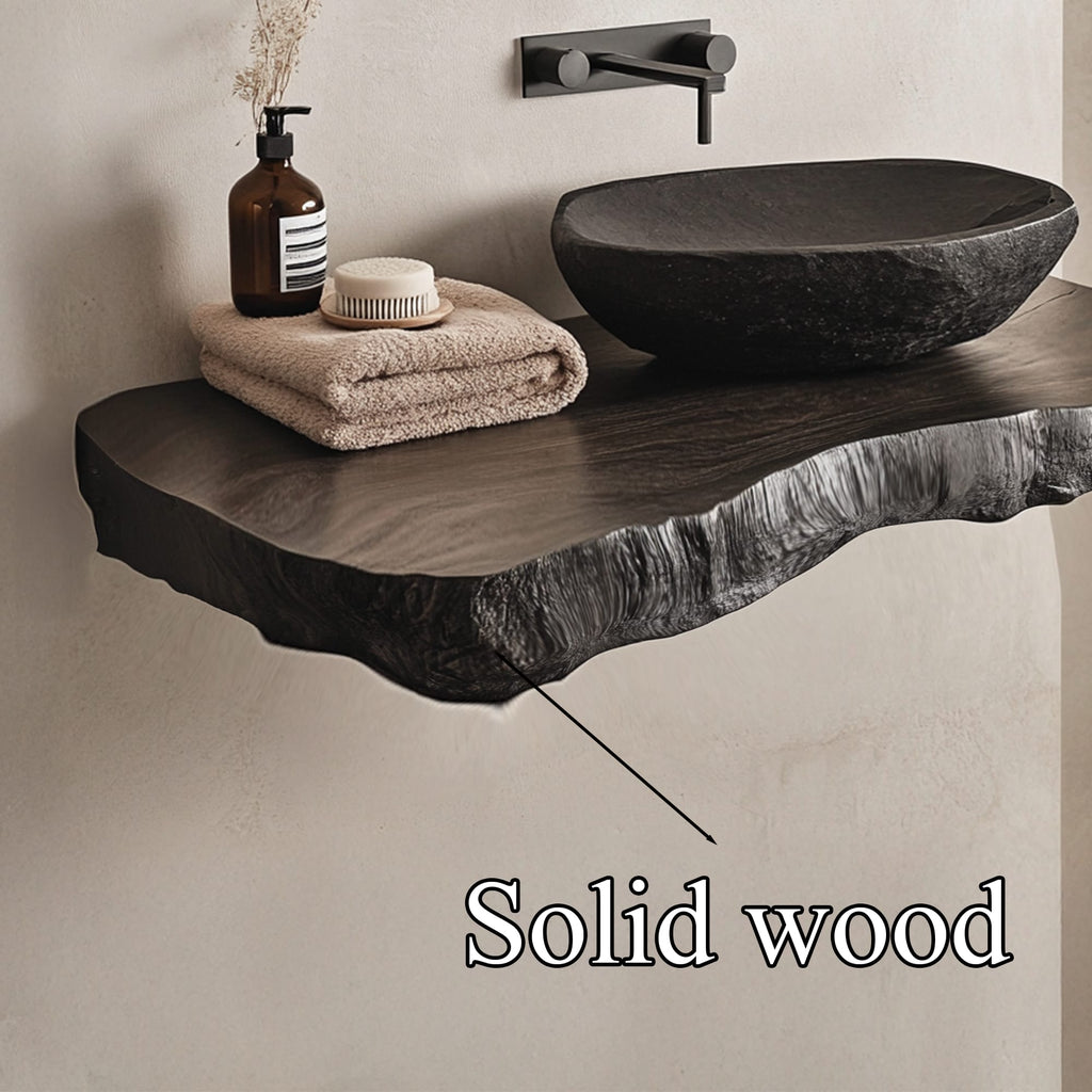 Custom Shelf Vanity Solid Decor Home, solid wood, built to order
