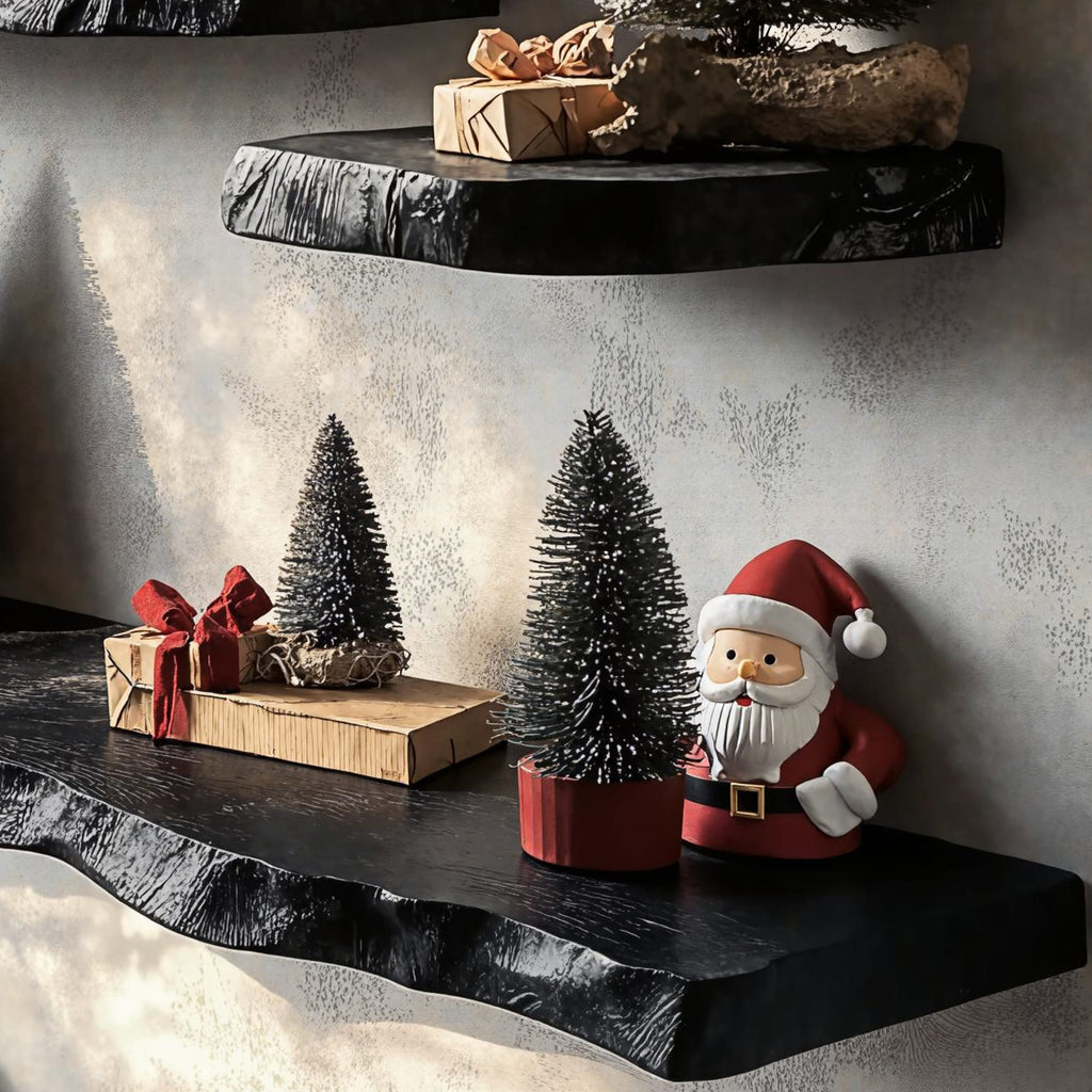 Black Floating Shelf Live Edge Floating Shelf Plans, solid wood, built to order