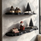 Black Floating Shelf Live Edge Floating Shelf Plans, solid wood, built to order