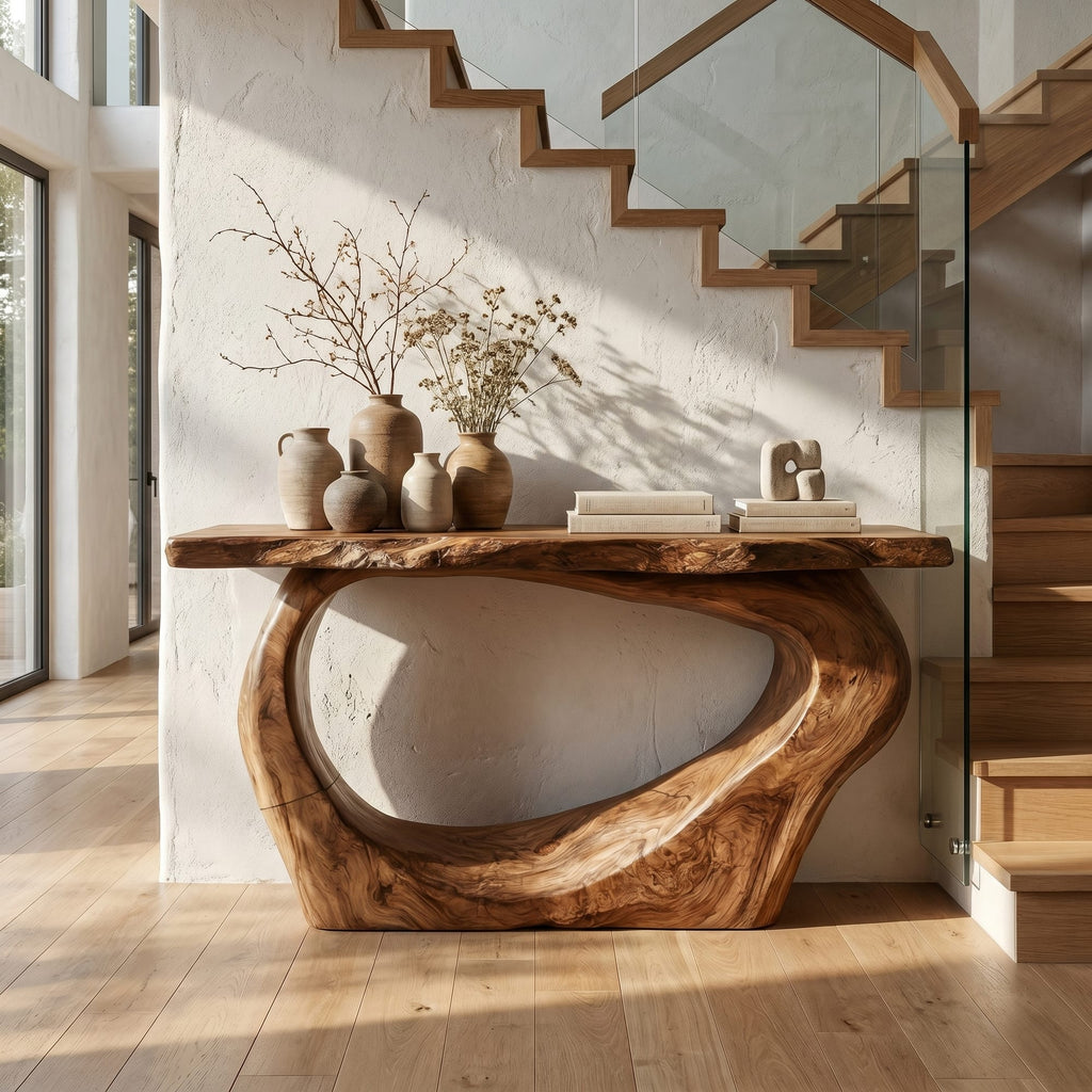 Sculpted Artistic Console Table