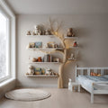 Midcentury Tree Bookshelf Nursery Kids Room, solid wood, built to order